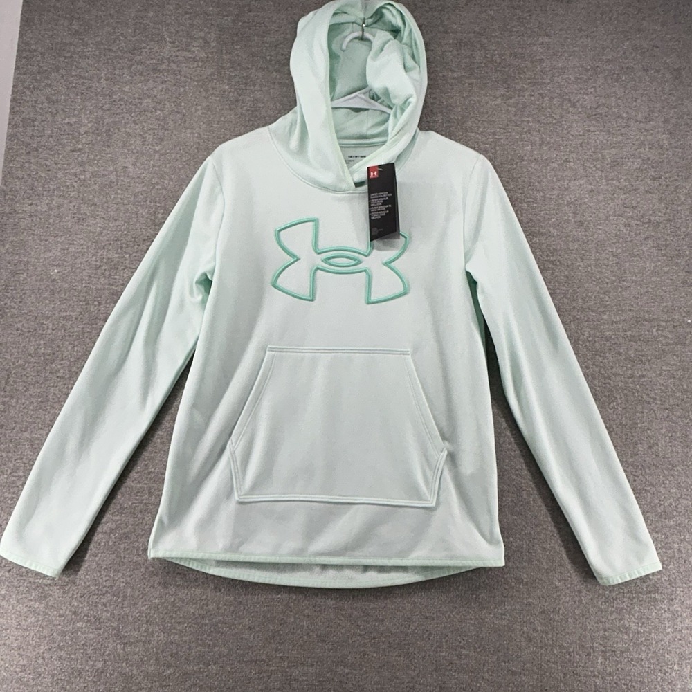 Under Armour Loose Fleece Hoodie‎ Pullover Women Size XS Light MInt NEW